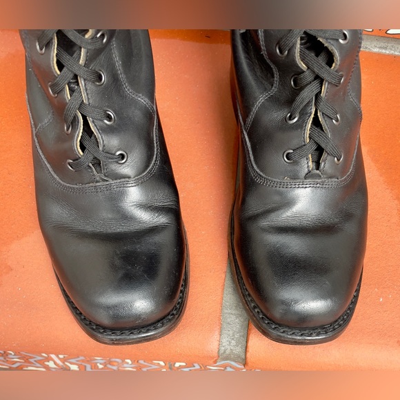 RARE FIND!! Frye Campus Lug Tall Lace Up Black Boots~size 7 - Picture 7 of 11